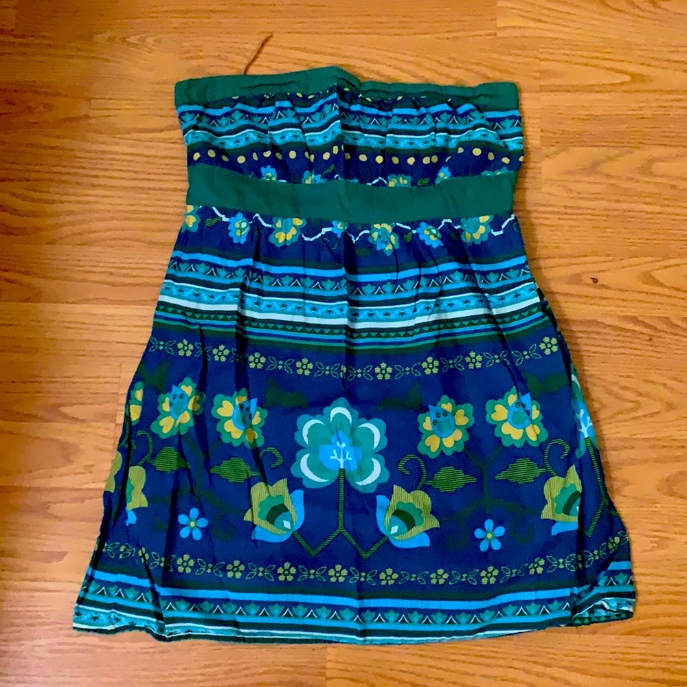 Strapless flower dress